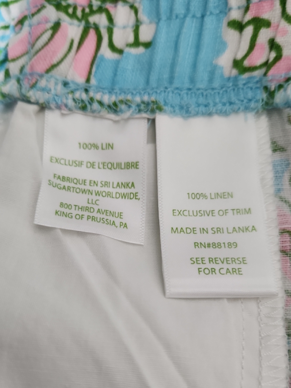 NWT Lilly Pulitzer Elodey Linen Short. Size XL - Picture 7 of 8